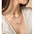 thumbnail image 3 of 14k Gold Paperclip Chain Necklace, 3 of 4