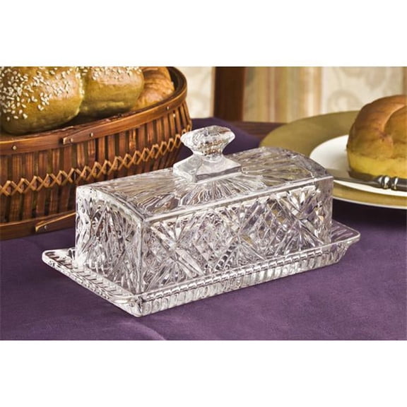 Crystal Covered Butter Dish  Dublin