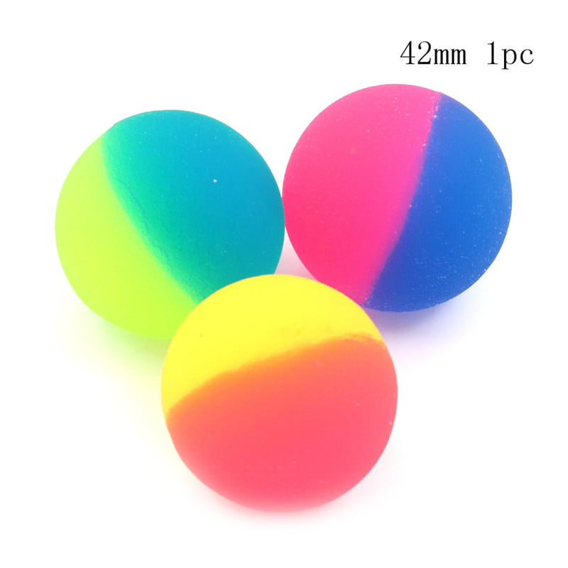 10PCS Bouncy Ball Bouncing Balls Rubber Colorful Super Elastic Outdoor Kid Toys