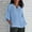 Blue, variant on T-Shirts Shirts For Women Sevevn Women's Fashion Summer V-Neck Three-Quarter Sleeve Solid Womens Summer Tops