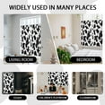 thumbnail image 4 of Cow Print Window Curtain Black White Western Country Farmhouse Kids Nursery Teen Girl Rustic Abstract Cute Animal 42" W x 63" L Curtains Set for Bedroom Living Room 2 Panels Rod Pocket Drapes, 4 of 6