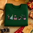 thumbnail image 2 of Embroidered Christmas Black Cats Sweatshirt, Happy Cat Year Shirt, Cat Mom Sweater, Kitten Christmas Shirt, Cat Lover Christmas Shirt, 2 of 5