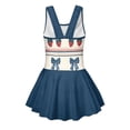 thumbnail image 5 of COEQINE Swim Dress for Girls, One Piece Swimwear with Attached Skirt & Built-in Brief, Comfortable Tank Neckline & Secure V-Back, for Pool & Beach, Sizes 8-9, Strawberry Bow Dark Blue, 5 of 8