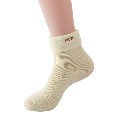 

Women Socks Winter Winter Solid Color Knitting Plush Warm Socks Home Socks Ski Socks Moon Socks Christmas Gifts Socks for Women