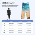 thumbnail image 2 of Salouo Tropical Beach With Starfish Print Pajama Pants for Men, Lounge Pants Elastic Waistband Casual Men's sleepwear Loungewear Sleep Pajama Pant -Large, 2 of 7