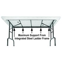 Correll Adjustable Height Commercial Blow-Molded Plastic Folding Table 24x48", RECTANGULAR, GRAY GRANITE BLACK