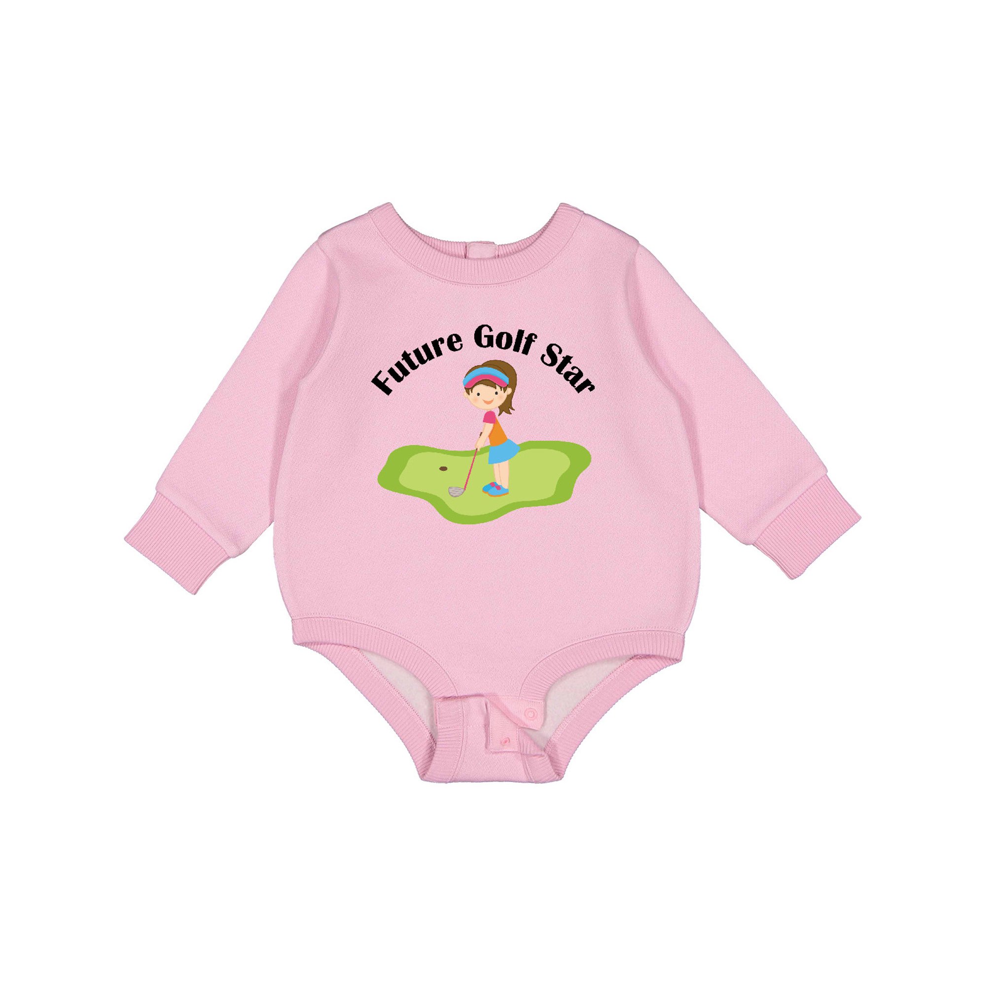 Inktastic Future Golf Star Girls Golfing Baby Fleece Bodysuit