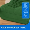 thumbnail image 6 of Dextrus Bean Bag Chair with High Back, Giant Lazy Floor Sofa for Adult, Single Comfy Togo Sofa with Memory Foam, Green, 6 of 10