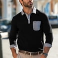thumbnail image 1 of pstuiky camisas de manga larga para hombre, Camisa de manga larga con botones y diseño de patchwork a cuadros para hombre, informal, transpirable y de secado rápido. Tops de hombre xl, 1 of 6
