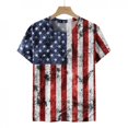 thumbnail image 3 of Jophufed Summer Tops for Women 2025 Summer Casual Crewneck Short Sleeve T-Shirts Flag Print Fit Basic Tops Tees Blouses Labor Day Sale, 3 of 5