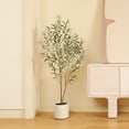 thumbnail image 3 of DR.Planzen Olive Tree Artificial Indoor, 60 in Tall Faux Olive Tree with Planter, 3 of 8