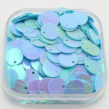 U8MO 2000 Blue Flat Round loose sequins Paillettes Top Hole 10mm sewing Wedding