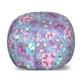 thumbnail image 1 of Butterfly Storage Toy Bag Chair, Springtime Theme Lively Colored Ornate in Squares with Leaves, Stuffed Animal Organizer Washable Bag, Small Size, Multicolor, by Ambesonne, 1 of 3