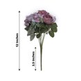thumbnail image 3 of Efavormart 2 Pack | 12" Purple Artificial Assorted Peony Flower Bouquets, Silk Floral Arrangements, 3 of 10