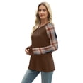 thumbnail image 4 of WIHOLL Long Sleeve Shirts for Women Color Block Raglan Tops Casual Crewneck Basic Tees Fall Clothes 2026 Fashion, 4 of 8