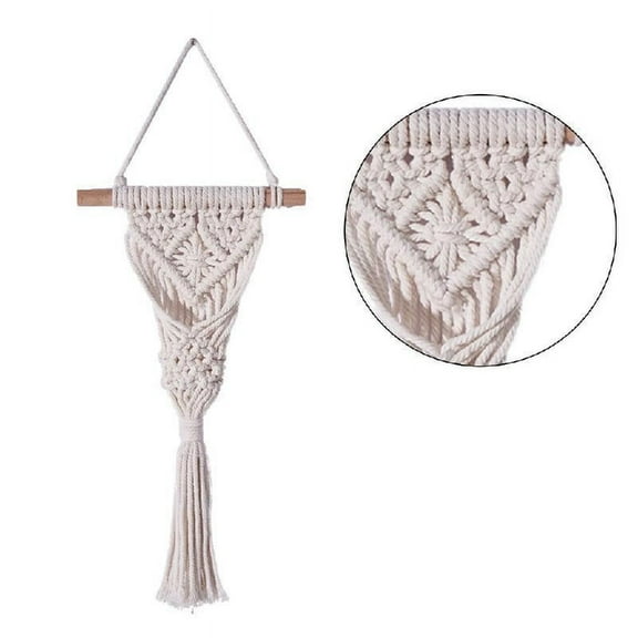 SIEYIO Dried Flower Mesh Basket Cotton Rope Macrames Plant Holder Wall Hangings Decors