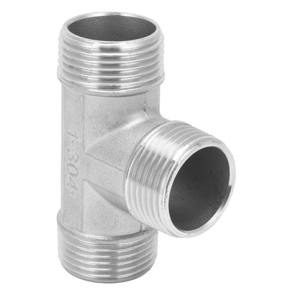 Tee Fitting, Hardware Pipe Fittings Pipe Connector Stainless Steel Connector G1in Male Thread For Home For Plumbing