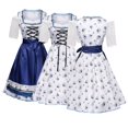 thumbnail image 4 of WILLBEST Robe Perlée pour Femmes Robe Traditionnelle 3 Pcs Tablier Blouse Midi Oktoberfest Déguisement Carnaval Bavarois, 4 of 7