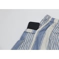 thumbnail image 5 of sicmoss Women's Blue Vertical Striped High Waist Maxi Skirt Cotton Long with Pockets, 5 of 7