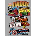 thumbnail image 2 of Men's Marvel Ultimate Dad Compilation Graphic Tee Athletic Heather Medium, 2 of 5
