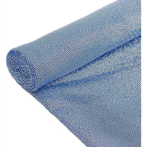 Blue-grey Shattered Glass Hologram Fabric by The Yard Width 59 Inches Foil Lame Stretch Knit Spandex Hologram Metallic Foil Stretch Fabric for DIY Crafting and Clothing 0.3mm thick Polyester