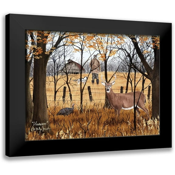 Jacobs, Billy 14x12 Black Modern Framed Museum Art Print Titled - Unaware