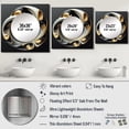 thumbnail image 4 of Designart "Flowing White Stained Glass II" Modern Square Mirror Wall Decor Modern - Large Gold Square Bathroom Mirror - Square Printed Wall Mirror Art, 4 of 5