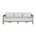 thumbnail image 2 of Paradiso Outdoor Solid Teak Wood Sofa - Light Gray Fabric, 2 of 5