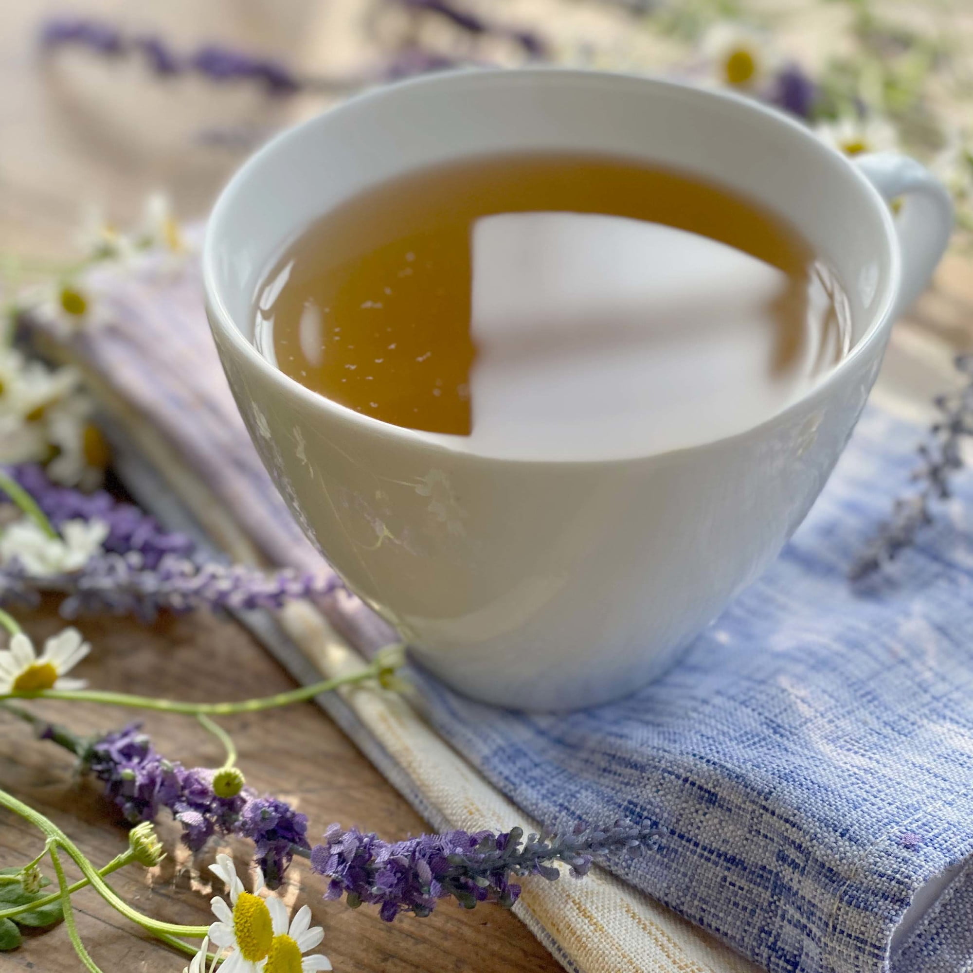 (4 pack) Bigelow Lavender Chamomile Plus Probiotics, Caffeine Free, Herbal Tea Bags, 18 Count