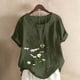 thumbnail image 2 of Camiseta suelta informal de verano con cuello redondo y manga corta con estampado de flores para mujer OAVQHLG3B Store  lin121212, 2 of 4