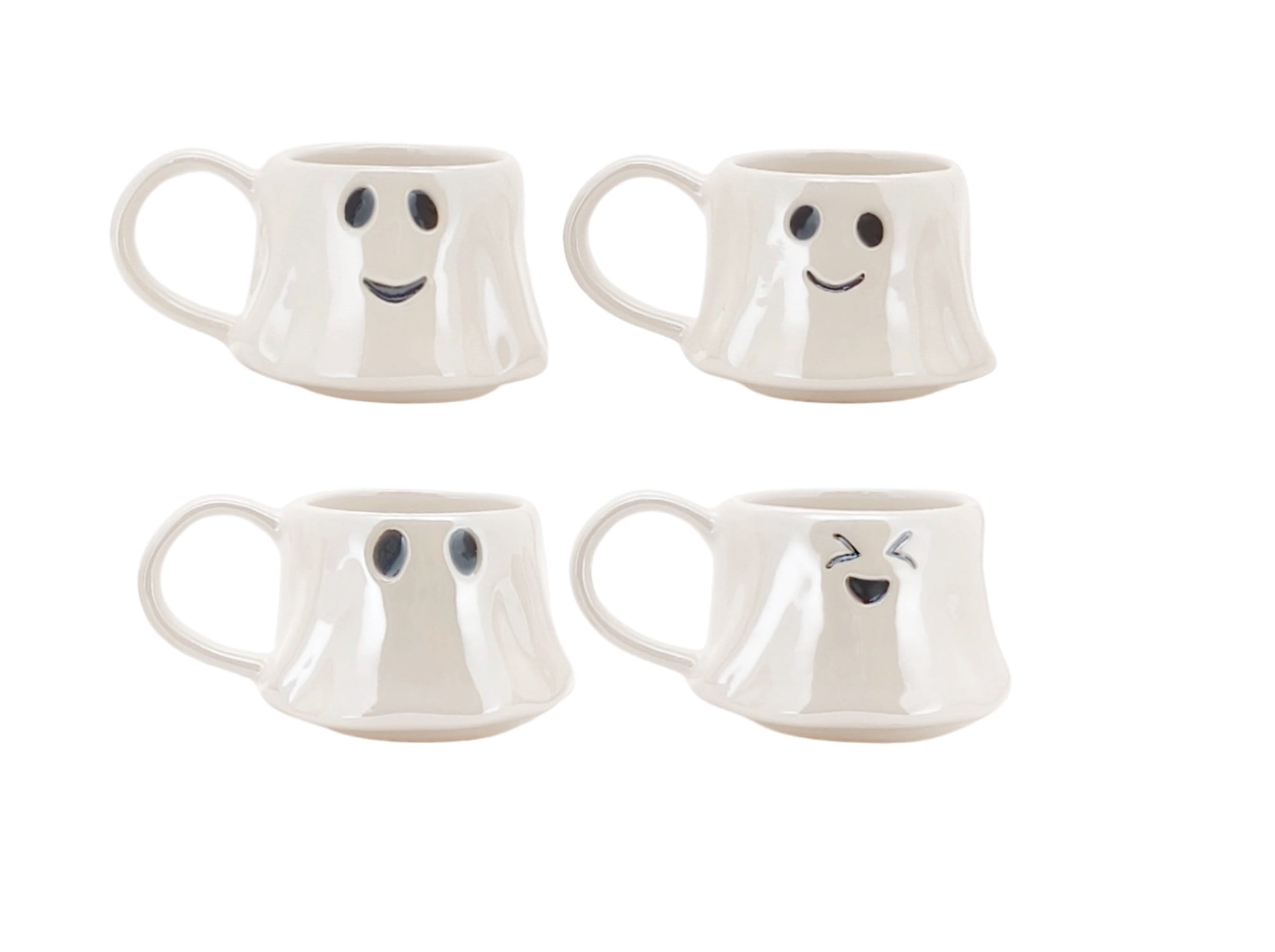Way To Celebrate Halloween Ghost Espresso Mug Set, 4 oz, Stackable Set