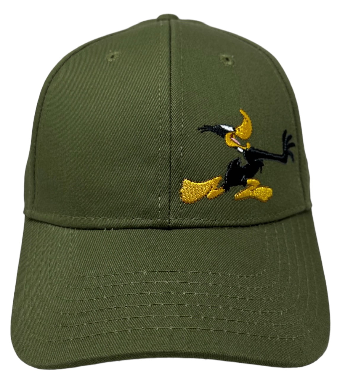Daffy Duck Bugs Bunny Looney Tunes Men's Embroidered Snapback Hat Cap in Olive