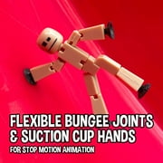 Zing StikBot Single Pack - Includes 1 StikBot - Collectible Action Figures and Accessories, Stop Motion Animation, Ages 4 and Up (Sand)