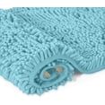 thumbnail image 5 of LuxUrux Extra-Soft Plush Shaggy Spa Blue Chenille Microfiber Bath Rug, 20" x 29.5", 5 of 5