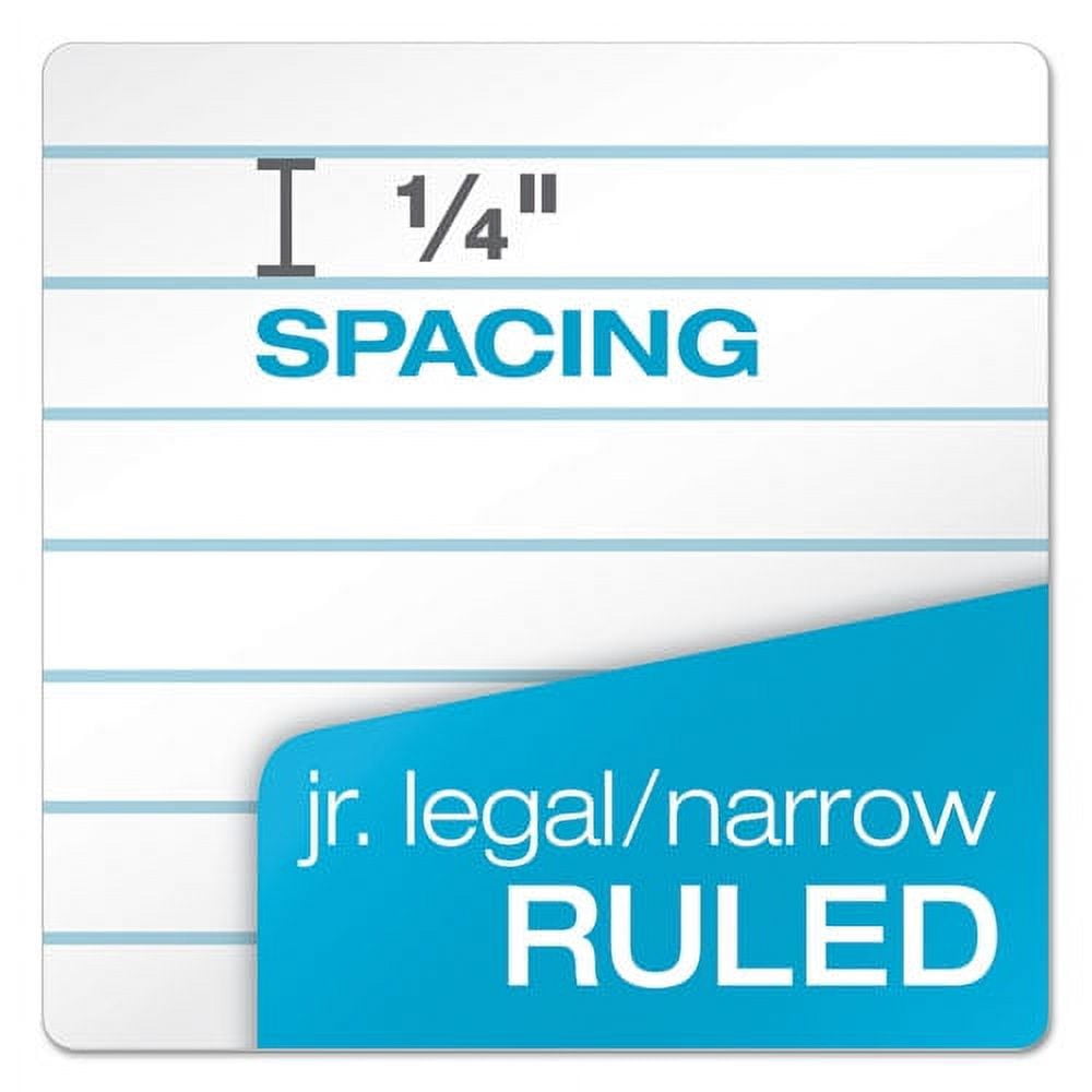 Docket Gold Ruled Perforated Pads, Narrow Rule, 50 White 5 X 8 Sheets, 12/pack | Bundle of 5 Packs