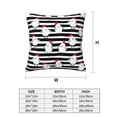 thumbnail image 2 of Throw Pillow Covers, Black White Striped Cute Chicken Soft Square Pillow Cases with Invisible Zipper for Couch Bed Sofa, Farmhouse Fall Home Decor 20"x20", 2 of 7