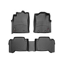 WeatherTech Custom Fit FloorLiners compatible with 2012-2015 Toyota Tacoma - 1st & 2nd Row, Black