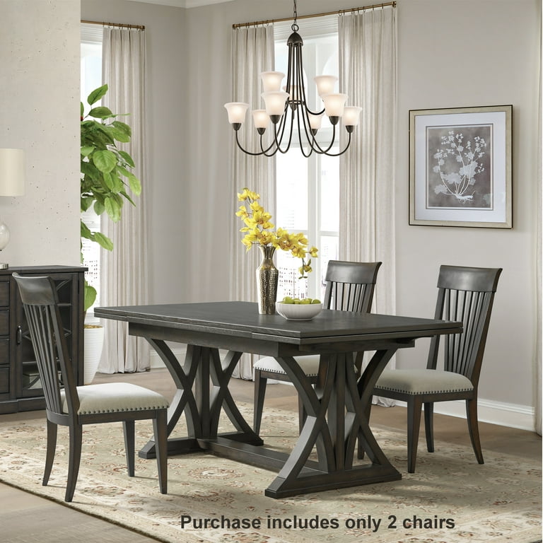 Roundhill Furniture Grant Nailhead Trim Upholstered Dining Chairs