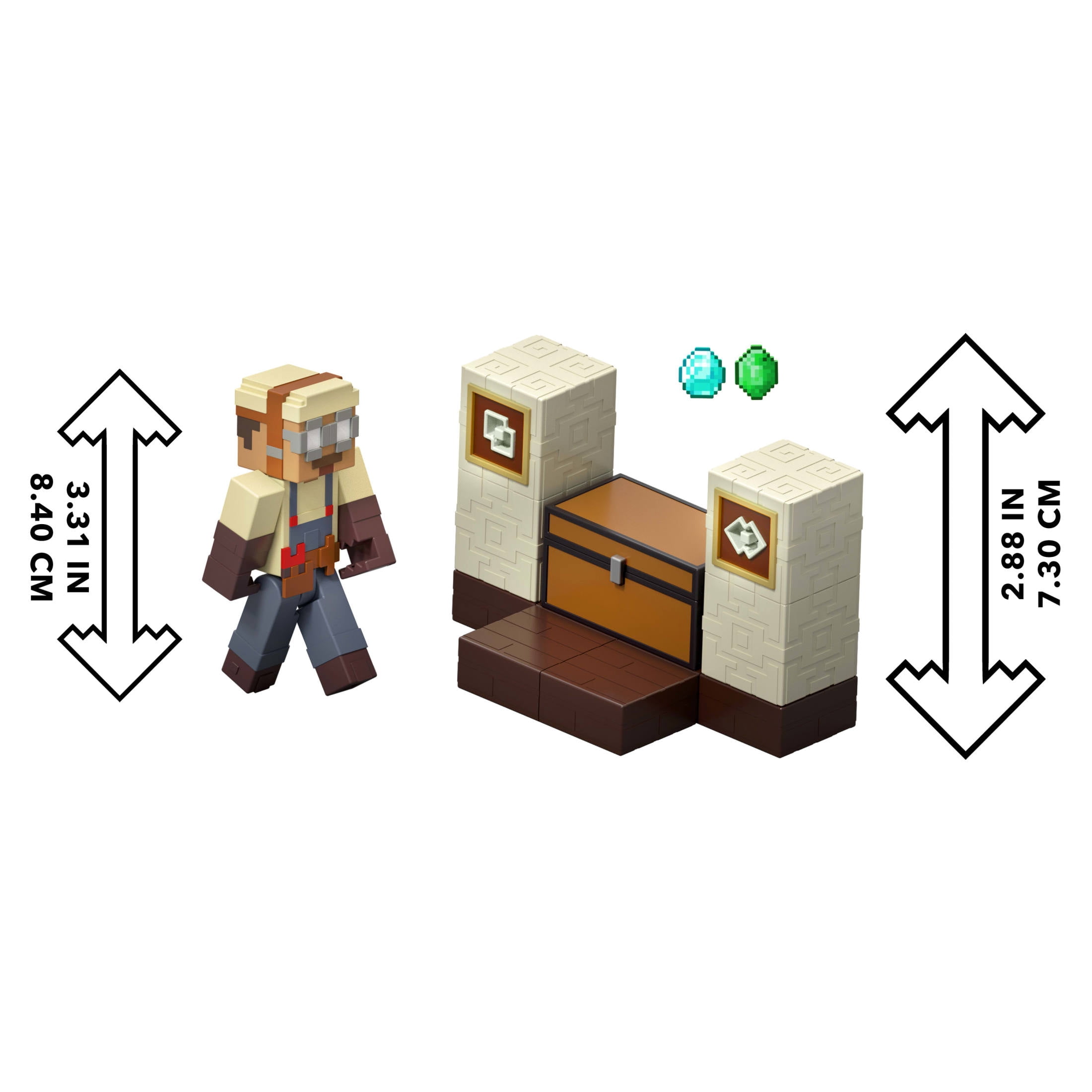 Minecraft Duster's Loot Stash Action Figure & Accessories Set with Hidden Treasure Feature