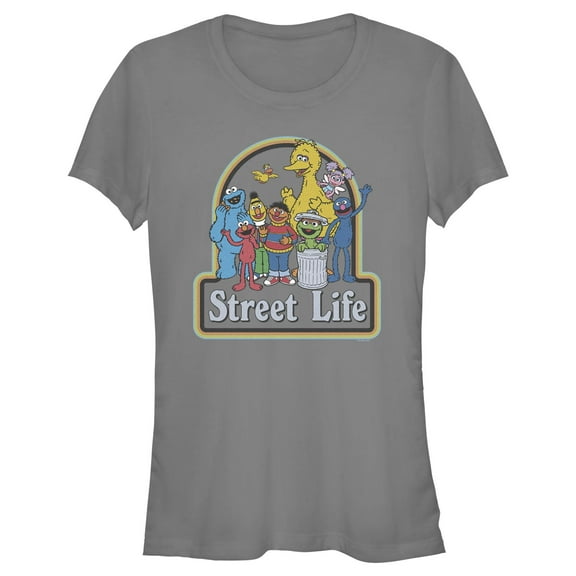 Junior's Sesame Street Friends for Life Group  Graphic T-Shirt