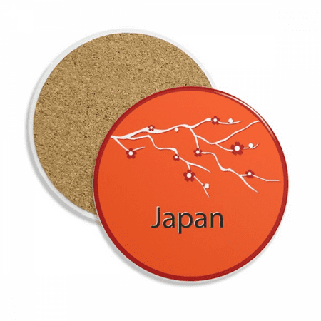 

Japan Culture Sakura Art Pattern Coaster Cup Mug Tabletop Protection Absorbent Stone