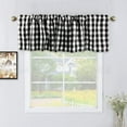 thumbnail image 5 of 2 Pack Buffalo Check Plaid Window Valances, Black and White Farmhouse Design Window Treatment Decor Curtains Rod Pocket Valances for Kitchen/Living Room, Kitchen Curtains and Valances Set 16" x 56", 5 of 7