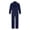 Dark Blue, variant on Mens Outdoor Casual Long Sleeve Solid Color Zipper Work Pants Lapel Jumpsuit Blue 10(XL)