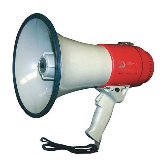 Manufacturer Varies Megaphone,Dia 7 3/4 In, Range 5/8 Mile 3YML8