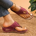 thumbnail image 7 of Summer Flip-Flops Slippers for Women 2025 Arch Support Wedge Slip-On Peep Toe Causal Daily Outdoor Sandals Thong Shoes for Women Beach Vacation Fashion, 7 of 7