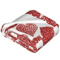 thumbnail image 4 of Bingfone Hearts Print Flannel Fleece Blanket Throw Blanket For Bed,Sofa,Couch,Travel,Camping(50"X40"), 4 of 9