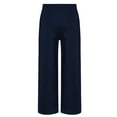 thumbnail image 2 of Xnihocha Kids Boys School Uniform Pants Elastic Waist Solid Straight-Leg Pants Pull On Trousers with Pockets Navy Blue 10-11, 2 of 7