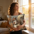thumbnail image 5 of Euaioeiu Cute Animal Pillow Cover Llama Fox Squirrel Embroidery Style Decorative Throw Cushion Cover Soft Accent Pillow for Living Room Sofa Bedroom Decor, 5 of 6