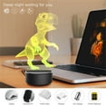 thumbnail image 1 of AURIGATE Dinosaur Night Light for Kids-3D Bedside Lamp 7 Colors Change Remote Control with Acrylic Flats Best Christmas Birthday Gifts for Boys Girls Kids Baby, 1 of 5