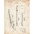 thumbnail image 2 of Borders, Cole 15x18 White Modern Wood Framed Museum Art Print Titled - PP121- Vintage Parchment Fender Broadcaster Electric Guitar Patent Poster, 2 of 4